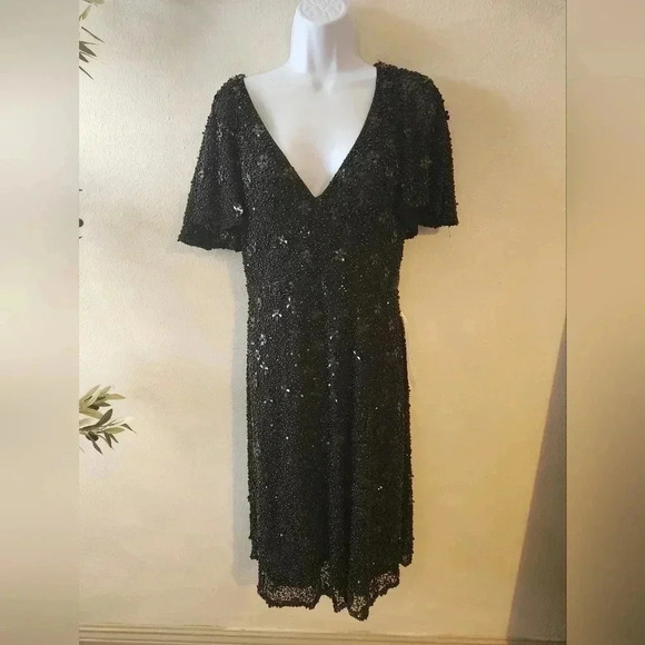 Mac Duggel‎ Sequin Dress Cut Out Sleeves - Picture 1 of 8